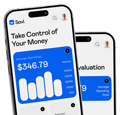 Kriha Pay average spending chart on two phones